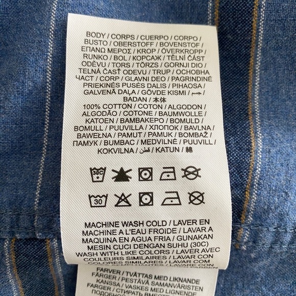 HURLEY Stripe Blue Casual Short Sleeve Collared Shirt Men L Large Classic Fit - Picture 5 of 6